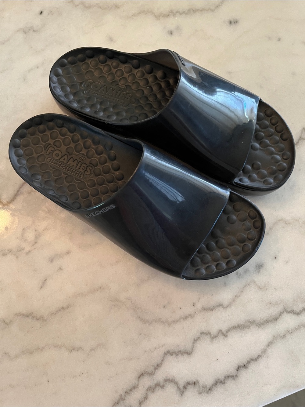 Skechers Black Foamies Slide Sandals